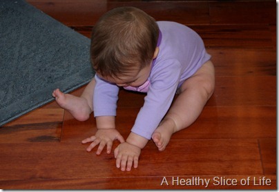 8 month old backwards butt scoot